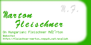 marton fleischner business card